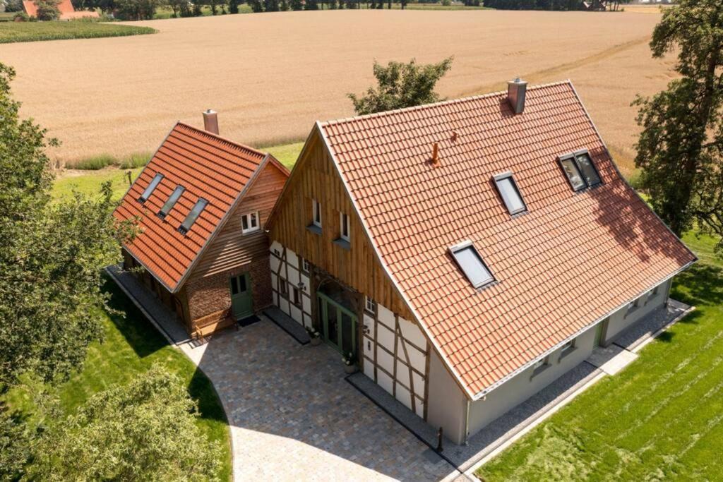 Zum Heuerling Ferienwohung Im Alten Stall Mit Sauna Versmold Exteriér fotografie